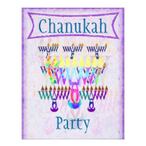 8 Nights Menorah Chanukah Party Invitations invitations