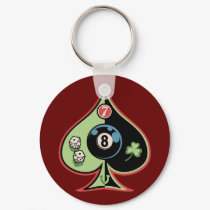 8 of Spades keychains by vicevoices 8 of Spades keychains