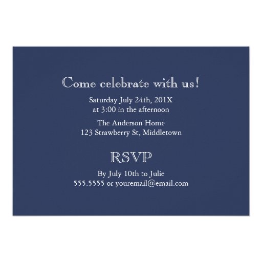8 Photo Collage Graduation Invitation Navy