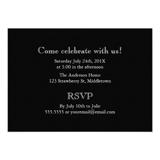 8 Photo Script Graduation Invitation Black