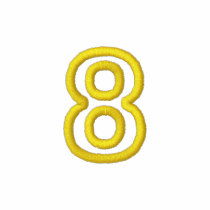 "8" Small Athletic Number embroidered shirts by ZazzleEmbroidery "8" Small Athletic Number embroidered shirts