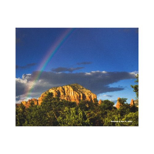 8 X 10 - Rainbow in Sedona Stretched Canvas Print