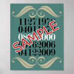 8" x 10" Special Dates Poster