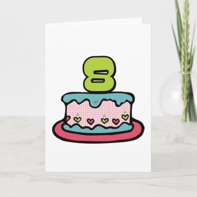 Year Old Birthday Cake Greeting Cards by Birthday_Bash