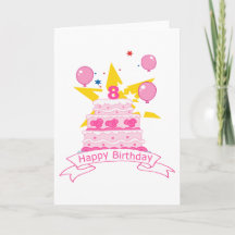 Year Old Birthday Cake Greeting Card