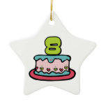 8 Year Old Birthday Cake Ornaments