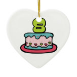 8 Year Old Birthday Cake Christmas Ornament