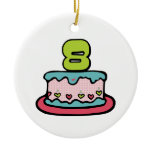 8 Year Old Birthday Cake Christmas Tree Ornaments
