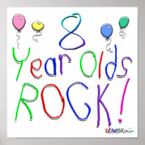 8 Year Olds Rock ! Posters