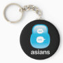 8Asians Black Keychain