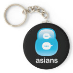 8Asians Black Keychain