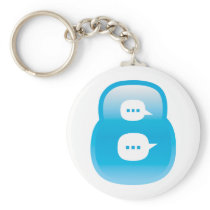 8Asians White Keychain