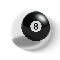 8ball pinback button