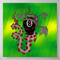 8BALL SKULL POSTER
