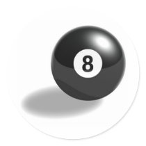 8ball round sticker