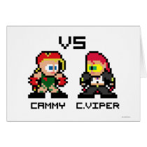 8bit Cammy VS C.Viper Greeting Card