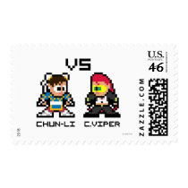 8bit Chun-Li VS C.Viper Stamps