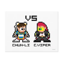 8bit Chun-Li VS C.Viper Postcards