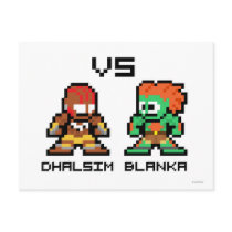 8bit Dhalsim VS Blanka Post Card