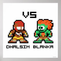 8bit Dhalsim VS Blanka Print