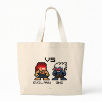 8bit Evil Ryu VS Oni Canvas Bags