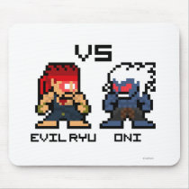 8bit Evil Ryu VS Oni Mousepad