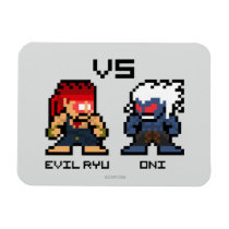 8bit Evil Ryu VS Oni Flexible Magnets