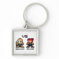 8bit Gouken VS Akuma Keychains