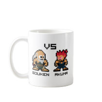 8bit Gouken VS Akuma Coffee Mugs
