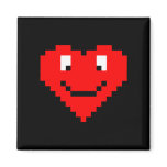 8bit Heart Face Refrigerator Magnet