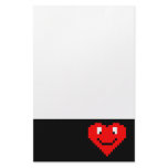 8bit Heart Face Customized Stationery