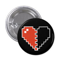8bit Heart Half buttons