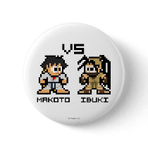 8bit Makoto VS Ibuki Pinback Buttons