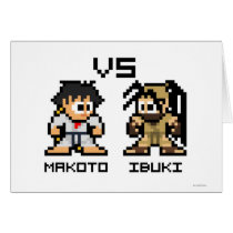 8bit Makoto VS Ibuki Greeting Cards
