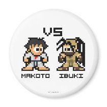 8bit Makoto VS Ibuki Refrigerator Magnets