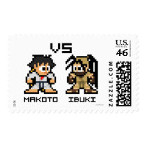 8bit Makoto VS Ibuki Postage Stamp
