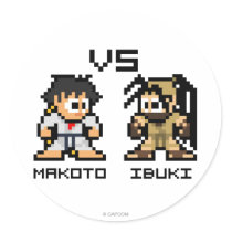 8bit Makoto VS Ibuki Sticker