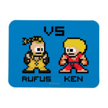 8bit Rufus VS Ken Rectangle Magnet