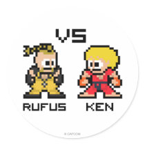 8bit Rufus VS Ken Stickers