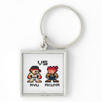 8bit Ryu VS Akuma Keychain