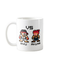 8bit Ryu VS Akuma Mug