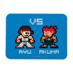 8bit Ryu VS Akuma Rectangle Magnet