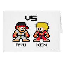 8bit Ryu VS Ken Card