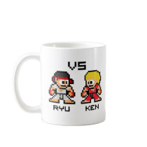 8bit Ryu VS Ken Mug