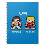 8bit Ryu VS Ken Spiral Notebook