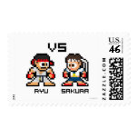 8bit Ryu VS Sakura Postage