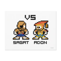8bit Sagat VS Adon Postcard