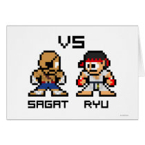 8bit Sagat VS Ryu Greeting Card