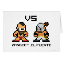 8bit Zangief VS El Fuerte Greeting Card