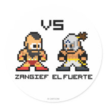 8bit Zangief VS El Fuerte Round Sticker